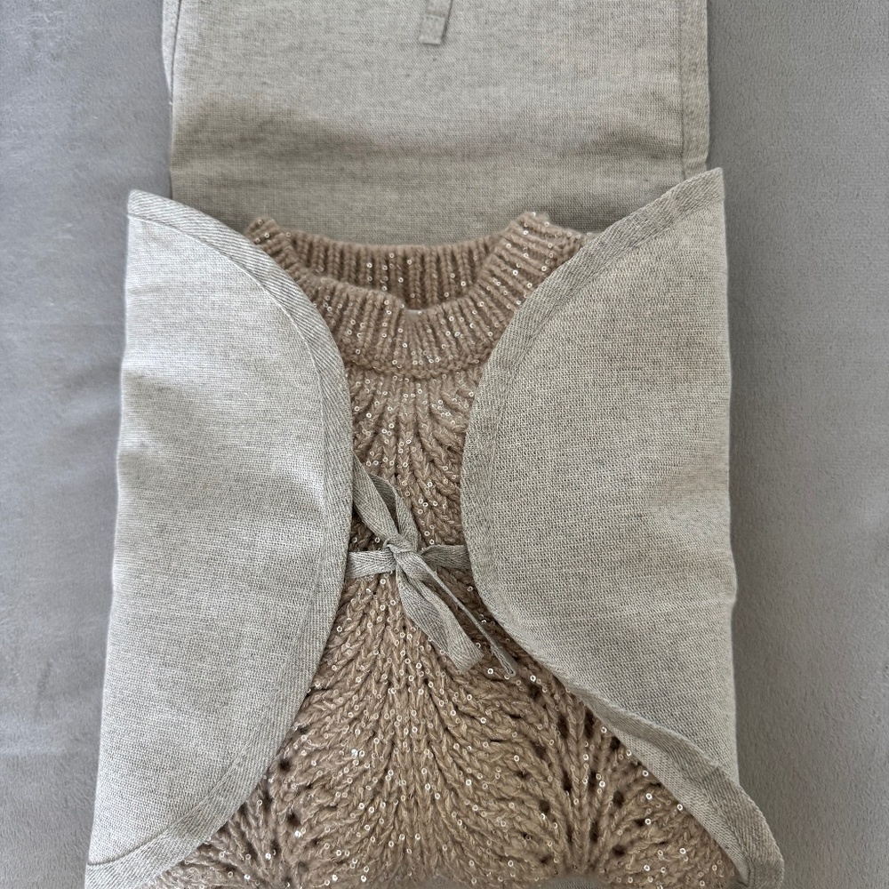 Brunello Cucinelli Cashmere Sequined Cropped Sweater XS - Picture 9 of 13